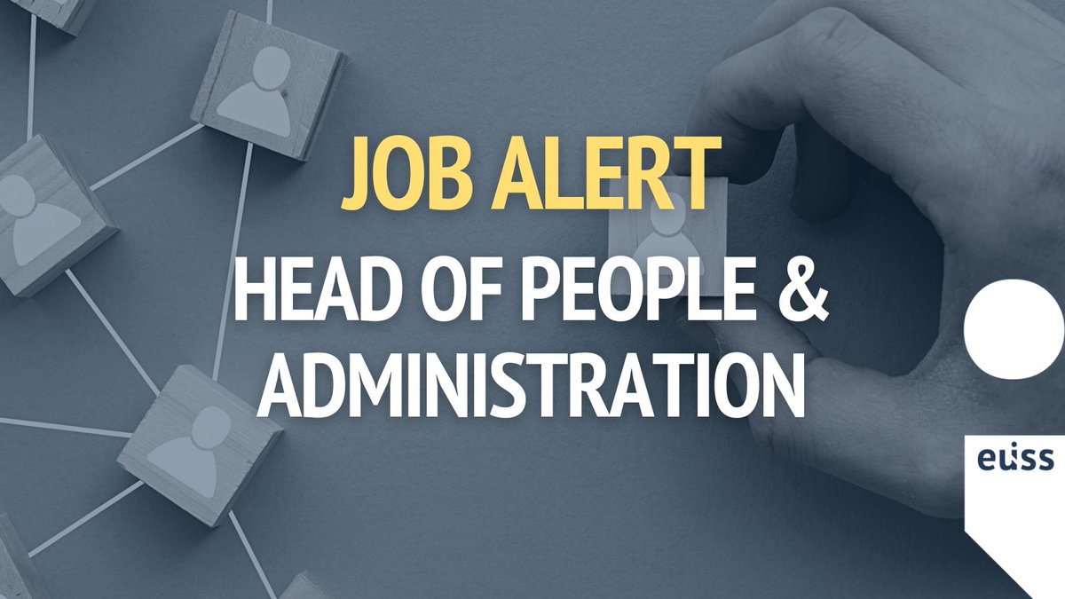 Ready to support the strategic direction of the Institute?

We are looking for our new Head of people &amp; administration. 

⏰ Apply by 28 August, 12:00 CEST
🔗 ow.ly/IHG550WlAyM

#EUjobs