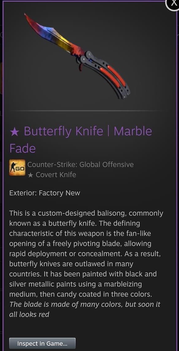 🔥CS:GO Knife GIVEAWAY🔥

★ Butterfly Knife | Marble Fade [FN]

To enter:

☑️RT
☑️Tag a friend
☑️Follow me

⚡️Rolling in 7 days