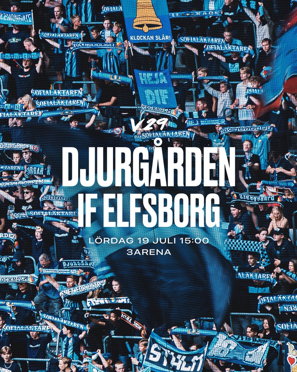 Nästa hemmafest spelas mot Elfsborg lördag 19 juli 15:00 på 3Arena! 🏟️

🎟️ Biljetter på DIF.se