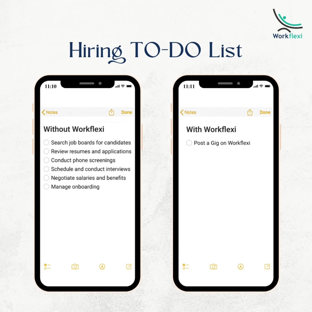 workflexitweets's tweet photo. A long to-do list for hiring? ๐ค Not anymore.
https://t.co/DpysgaTH5n cuts it down to one step. Post your gig and hire smart! ๐กโ๏ธ
#workflexi #gig #smarthire #hiresmart #gigs #techgig #freelance https://t.co/sPESnNHAmX