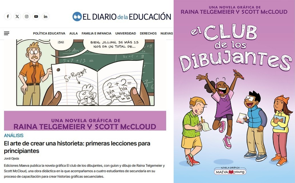 Jordi Ojeda (@jordiojeda) on Twitter photo <a href="/CatalunyaPlural/">CatalunyaPlural</a> <a href="/goraina/">Raina Telgemeier</a> <a href="/scottmccloud/">scott⚡️mccloud</a> <a href="/MAEVAyoung/">MAEVAyoung</a> <a href="/iris_mg/">∞ Iris ∞</a> <a href="/TecnoCampus/">TecnoCampus</a> <a href="/jcrius/">Josep Carles Rius</a> <a href="/guillempujol/">Guillem Pujol Borràs</a> <a href="/txerrac/">Txerra Cirbián 📷</a> <a href="/wikinauta/">Wikinauta - Viquinauta</a> <a href="/CulturaeMag/">Culturae Magazine</a> <a href="/Koukyou_Zen/">Koukyou zen</a> <a href="/MaevaEdiciones/">Ediciones Maeva</a> <a href="/comicnostrum/">comicnostrum</a> <a href="/el5fantastico/">Alberto Jiménez</a> <a href="/comic_del/">Museu del Còmic</a> La portada del <a href="/diarioeduca/">Diario Educación</a> dedicada a la novela gráfica #ElClubDeLosDibujantes, de <a href="/goraina/">Raina Telgemeier</a> y <a href="/scottmccloud/">scott⚡️mccloud</a>
Publica <a href="/MAEVAyoung/">MAEVAyoung</a>
Traduce <a href="/iris_mg/">∞ Iris ∞</a>
«El arte de crear una historieta: primeras lecciones para principiantes»
eldiariodelaeducacion.com/2025/07/07/el-…
#CómicYEducación <a href="/TecnoCampus/">TecnoCampus</a> <a href="/CatalunyaPlural/">CatalunyaPlural</a> <a href="/goraina/">Raina Telgemeier</a> <a href="/scottmccloud/">scott⚡️mccloud</a> <a href="/MAEVAyoung/">MAEVAyoung</a> <a href="/iris_mg/">∞ Iris ∞</a> <a href="/TecnoCampus/">TecnoCampus</a> <a href="/jcrius/">Josep Carles Rius</a> <a href="/guillempujol/">Guillem Pujol Borràs</a> <a href="/txerrac/">Txerra Cirbián 📷</a> <a href="/wikinauta/">Wikinauta - Viquinauta</a> <a href="/CulturaeMag/">Culturae Magazine</a> <a href="/Koukyou_Zen/">Koukyou zen</a> <a href="/MaevaEdiciones/">Ediciones Maeva</a> <a href="/comicnostrum/">comicnostrum</a> <a href="/el5fantastico/">Alberto Jiménez</a> <a href="/comic_del/">Museu del Còmic</a> La portada del <a href="/diarioeduca/">Diario Educación</a> dedicada a la novela gráfica #ElClubDeLosDibujantes, de <a href="/goraina/">Raina Telgemeier</a> y <a href="/scottmccloud/">scott⚡️mccloud</a>
Publica <a href="/MAEVAyoung/">MAEVAyoung</a>
Traduce <a href="/iris_mg/">∞ Iris ∞</a>
«El arte de crear una historieta: primeras lecciones para principiantes»
eldiariodelaeducacion.com/2025/07/07/el-…
#CómicYEducación <a href="/TecnoCampus/">TecnoCampus</a>