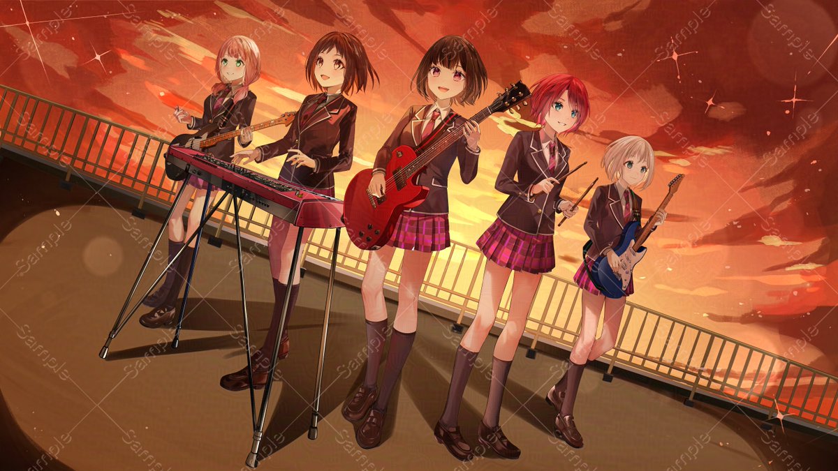 青葉モカ ,美竹蘭 ,宇田川巴 ,上原ひまり 「バンドリ! BanG Dream