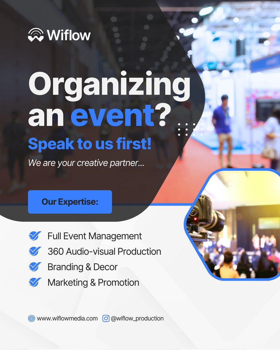 You don’t need ten vendors to bring your event to life... you just need Wiflow.

From start to finish, we handle everything with creativity, precision, and expertise.

Let’s turn your big idea into a bold experience.

Ask now: wiflowmedia.com/inquiry

#wiflowproduction