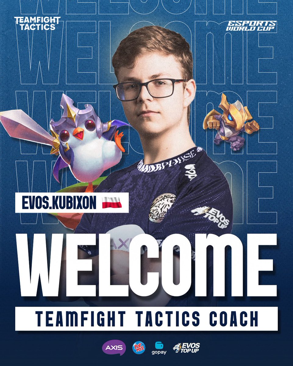 EVOS (@evosesports_) on Twitter photo Welcome to the Squad! <a href="/kubixon06/">EVOS.Kubixon</a> 🙌
Let’s give a warm welcome to Coach Kubixon, who will be leading EVOS Teamfight Tactics at EWC 2025! 🔥
With a wealth of experience, Coach Kubixon is ready to craft top-tier strategies and take the team even further on the global stage. 🌎 Welcome to the Squad! <a href="/kubixon06/">EVOS.Kubixon</a> 🙌
Let’s give a warm welcome to Coach Kubixon, who will be leading EVOS Teamfight Tactics at EWC 2025! 🔥
With a wealth of experience, Coach Kubixon is ready to craft top-tier strategies and take the team even further on the global stage. 🌎