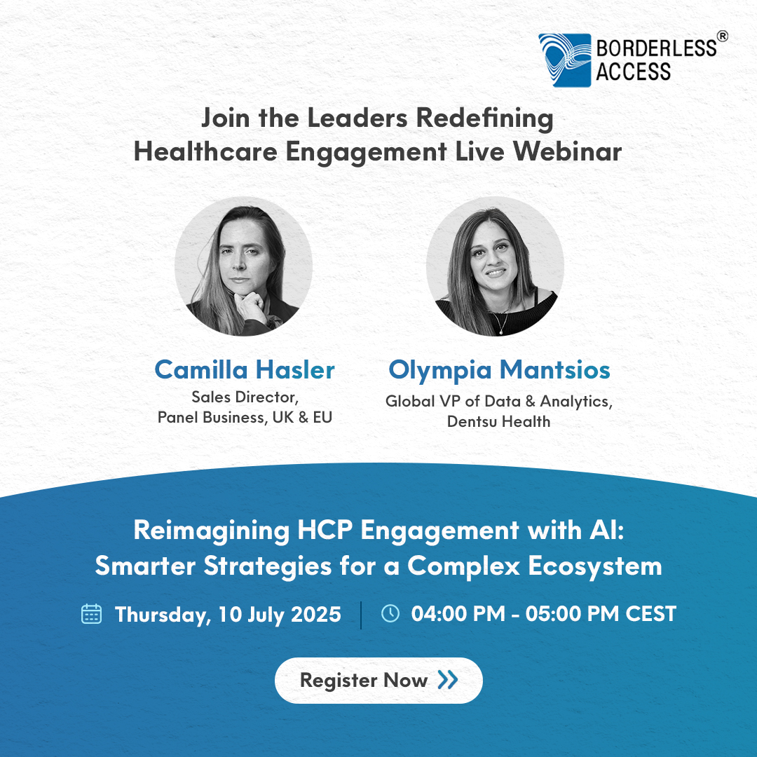 Join Camilla Hasler &amp; Olympia Mantsios for a live webinar on "Reimagining HCP Engagement with AI." 

✅ Real case studies
✅ Smarter HCP targeting
✅ Innovative content strategies

Register now: ow.ly/nrJI50WhiLB 

#HCPengagement #MRX #AIinHealthcare #BorderlessAccess