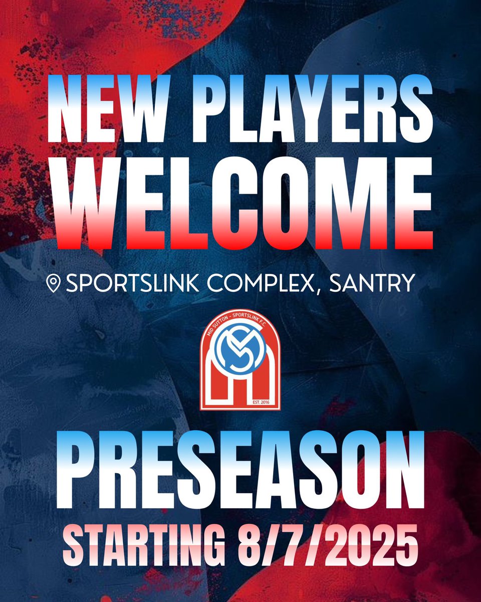 MidSportslink's tweet image. 1st team play LSL Saturday Prem and train Tue+Thu evenings. 
2nd team play LSL Saturday Div 3B and train Mon+Wed evenings. 
We’re based in Sportslink, Santry and have great facilities including private grass pitches and an Astro pitch for training.
DM us for more information.