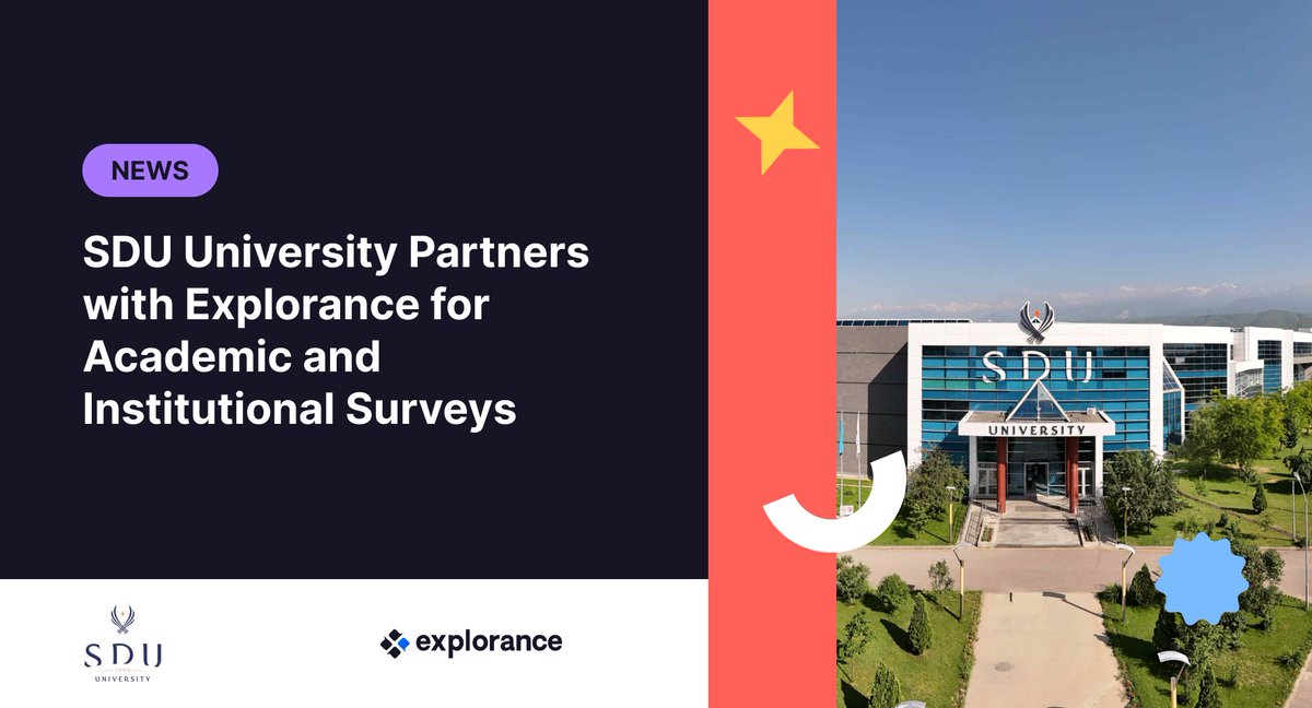explorance's tweet image. Explorance is thrilled to partner with @sdukz 🇰🇿 to power its academic and institutional surveys across its four faculties—serving nearly 9,000 students. 

🔗 hubs.la/Q03vMZ7m0

#HigherEd #EdTech #FeedbackAnalytics