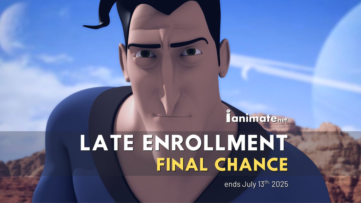 Enrollment extended—but not for long! Just 7 days left to join our updated workshops. Enrollment ends July 13. Don’t miss your chance to grow your animation skills. ianimate.net/apply