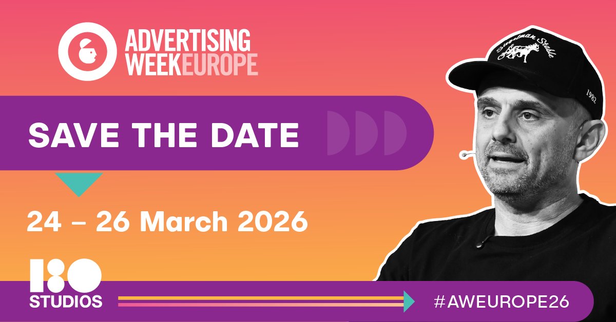 Save the Date for Advertising Week Europe 2026!  

Mark your diary, save the date, block out the time because we’ll be back at 180 Studios with the ultimate mashup of content for marketing, media, creative and tech professionals

Join us in 180 Studios on 24th – 26th March 2026.