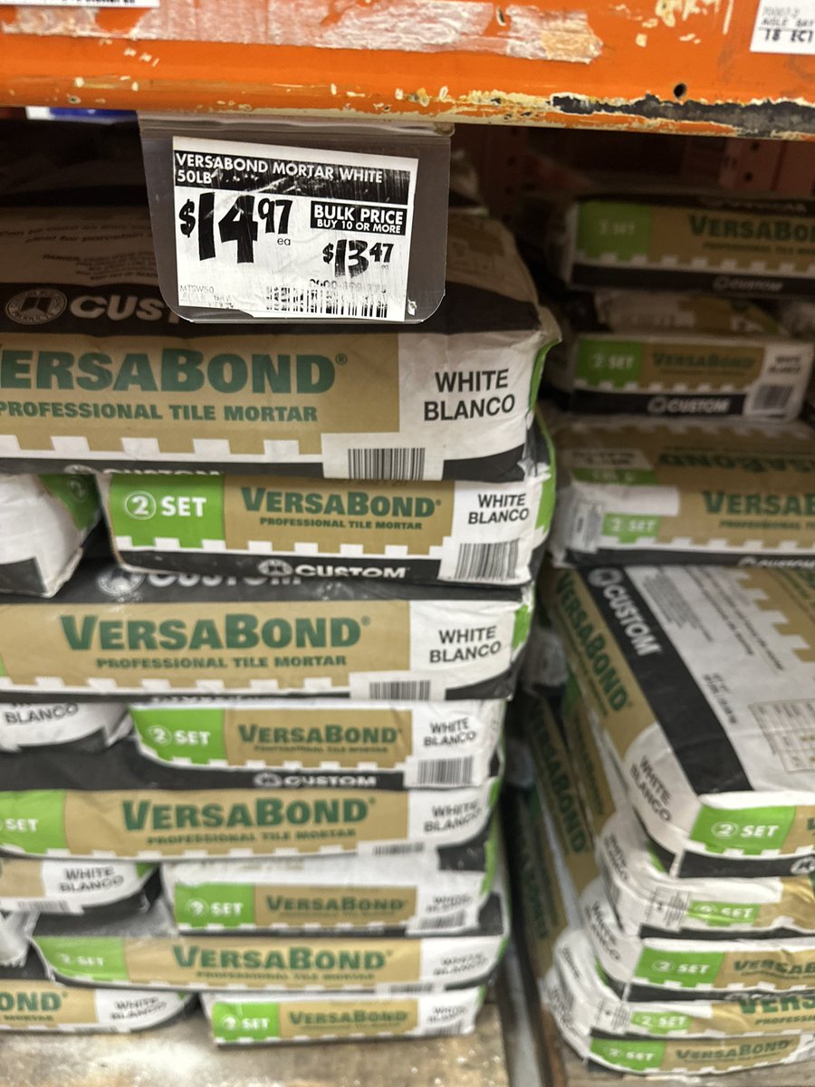 These were $9 a bag less than a year ago.. materials costs are insane