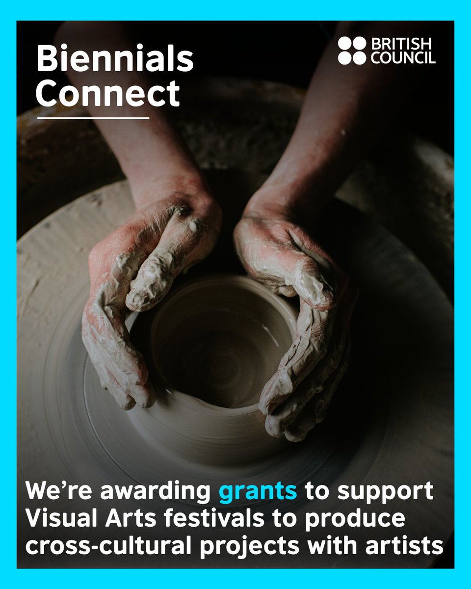 trBritish's tweet image. 🎨 Open Call for visual arts biennials and festivals!
Apply for up to £9,500 to showcase international work from contemporary visual artists.
Biennials Connect Grants facilitate new partnerships, cross-cultural exchange, new work and showcasing.
🔗 ow.ly/prRJ50WeTH3