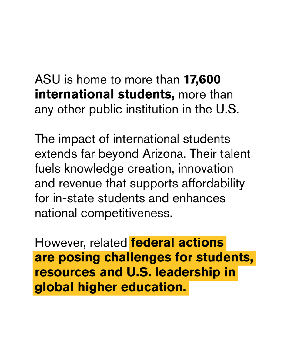 michaelcrow's tweet image. I spoke with @bloomberg about the broad impact of limiting international students at American universities, which impedes talent attraction, higher ed affordability, innovation and global competitiveness. Full story: ow.ly/ayYT50Whu2u