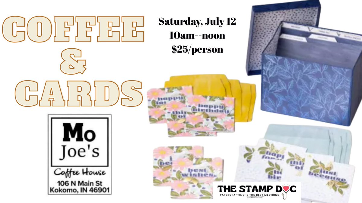 Need the perfect card to celebrate someone special? Our friends at MO Joe Coffee House can help you with that! Sign up for their Coffee and Cards on July 12 to craft a creative greeting card! ❤️
Sign up here: facebook.com/events/1767128…