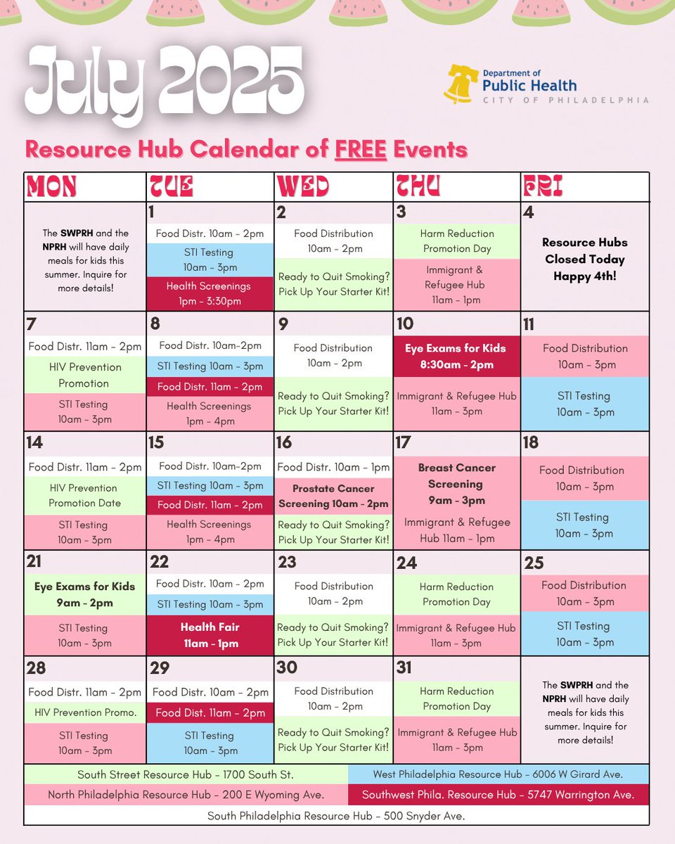 Here's what's happening this month at the Resource Hubs!