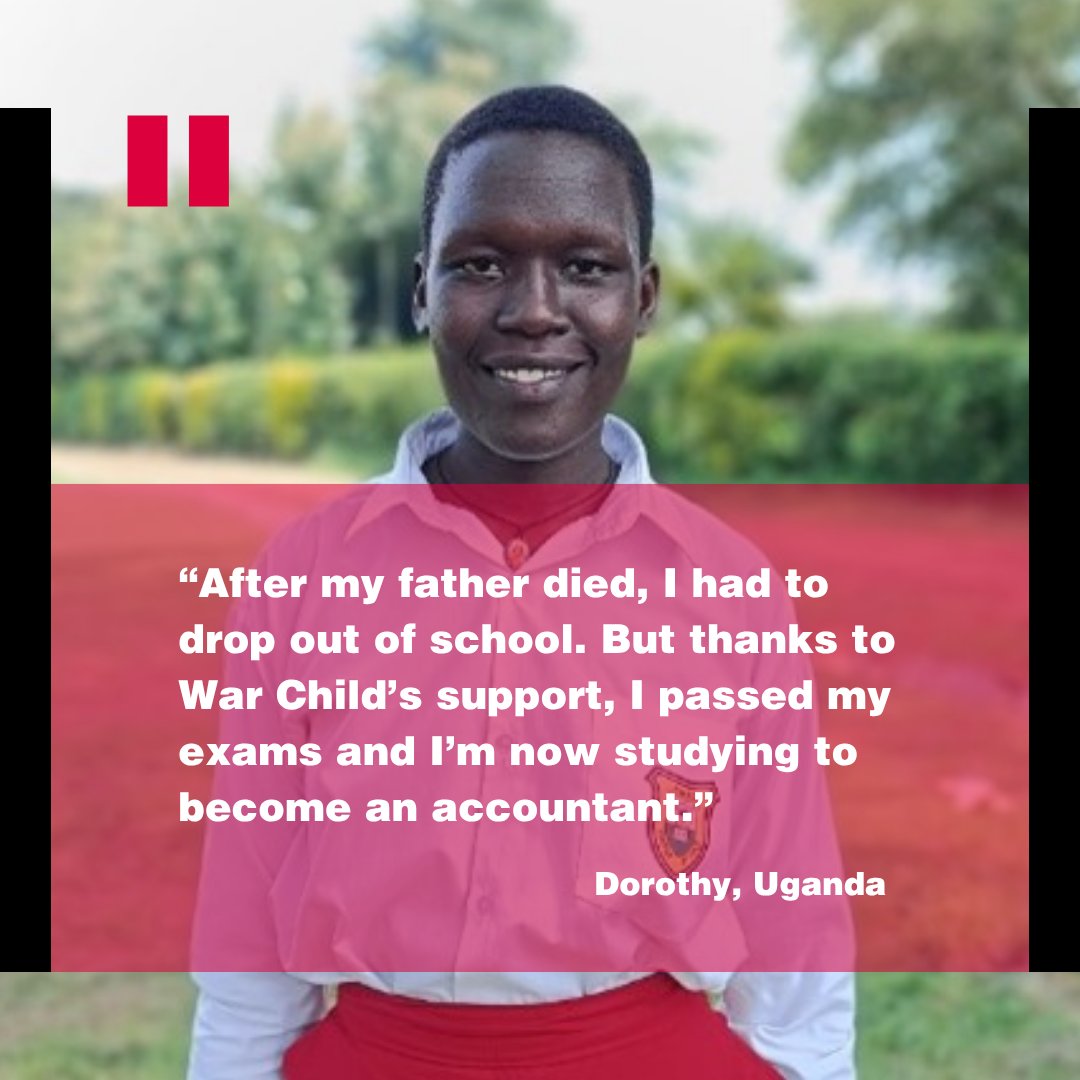 📚 A Second Chance at Education

Dorothy is one of thousands of young people who returned to class in 2024 through our education programs across Uganda and DRC.

Learn more in our 2024 Annual Report: warchildusa.org/wp-content/upl…

#EducationForAll #AnnualReport #GirlsEducation