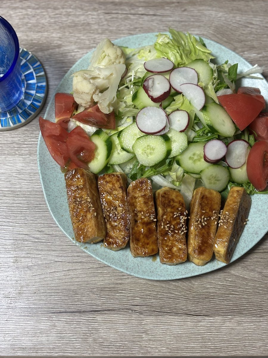 仕事から帰ってきたらあるもので猫がごはんをつくってくれた

#なんせんす短歌
#トーフステーキ