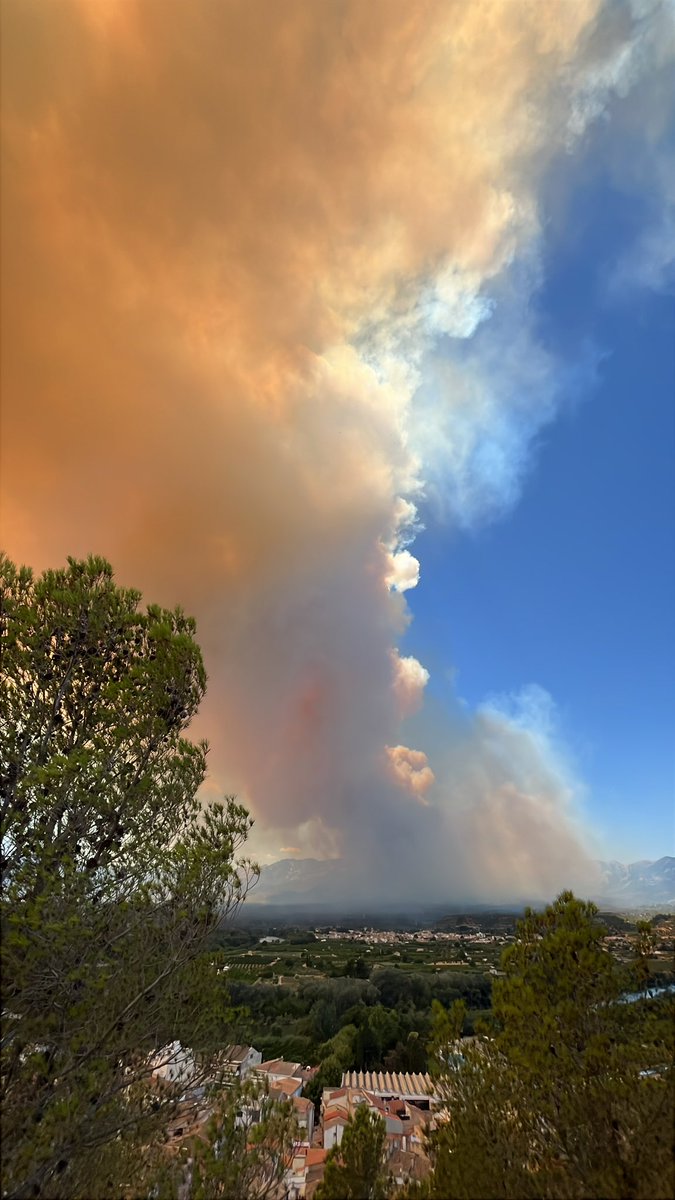 Incendi #paüls #xerta #elsportstortosa vist des de Tivenys <a href="/meteocat/">Meteocat</a> @eltempsTV3 <a href="/som3cat/">3Cat</a>