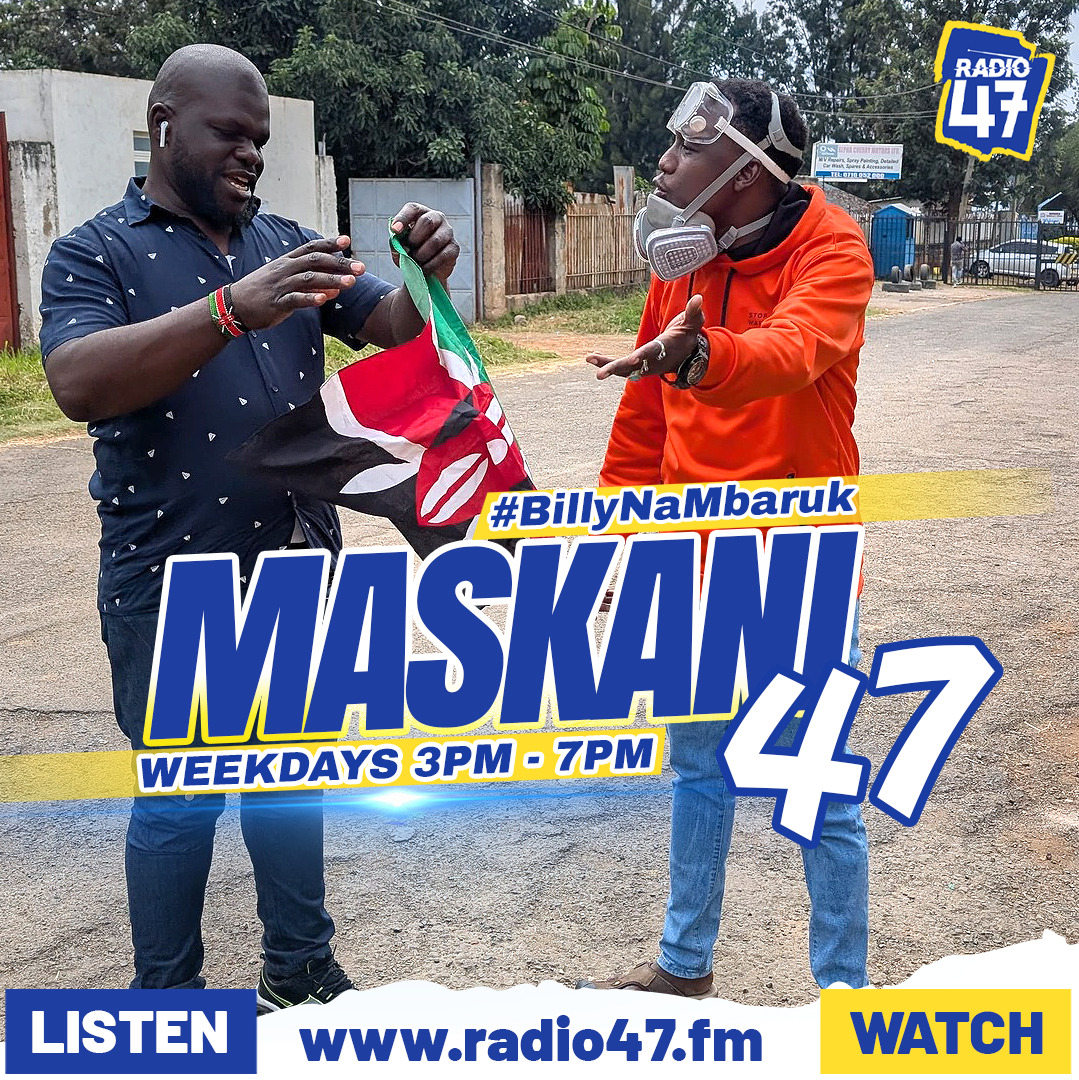 Radio 47 (@radio47_kenya) on Twitter photo Wambea mpo? <a href="/BillyMiya/">Billy Miya</a> na <a href="/mbarukmwalimu/">Mbaruk Mwalimu</a> wako tayari kwa masaa manne ya umbea, burudani na uhondo kibaoβπ₯π₯π₯
Unategea ukiwa wapi?
#BillyNaMbaruk #HapaNdipo Wambea mpo? <a href="/BillyMiya/">Billy Miya</a> na <a href="/mbarukmwalimu/">Mbaruk Mwalimu</a> wako tayari kwa masaa manne ya umbea, burudani na uhondo kibaoβπ₯π₯π₯
Unategea ukiwa wapi?
#BillyNaMbaruk #HapaNdipo