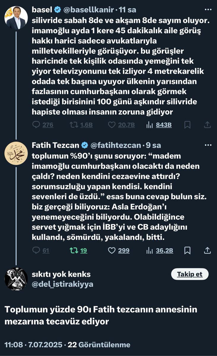 Sizlerden ricam: Birgün beni öldürürlerse, beni mücadelemle, analizlerimle hatırlayın ve bir de bana attıkları iftiraları ve aileme ettikleri küfürleri yanlarına bırakmayın. Teşekkür ederim, Allah razı olsun.