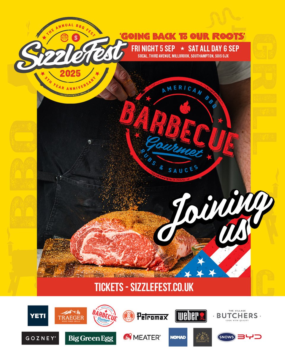 🔥 Sponsor Spotlight - Joining us at Sizzlefest 2025 with be BBQ Gourmet🔥

Sizzlefest 2025 Tickets:
bit.ly/420D62f 

#socalbbqshop #bbqgourmet #outdoorliving #bbq #livecooking #ukbbqcommunity #bbqlovers #bbqtime #sizzlefest_uk #SizzleFest2025 #Southamptonevents #ukbbq