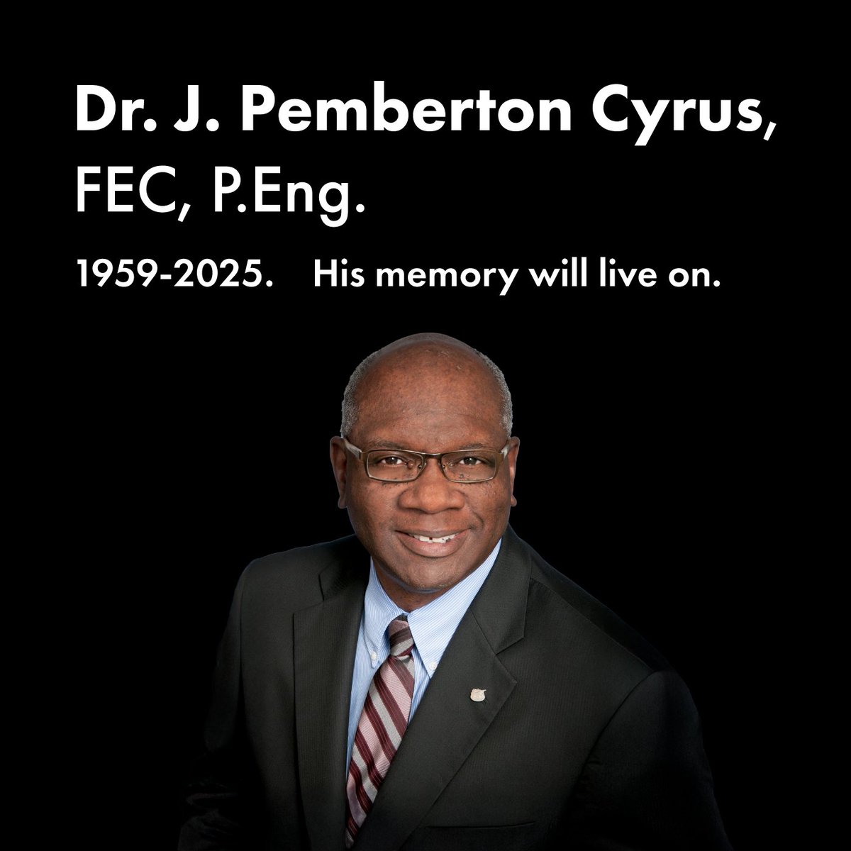 EngineersNS's tweet image. Engineers Nova Scotia Council, staff, and the broader engineering community mourn the passing of Dr. Pemberton Cyrus, FEC, P.Eng.—a distinguished leader, educator, and volunteer whose legacy has left a lasting imprint on the profession in Canada.
engineersnovascotia.ca/news/view/?new…