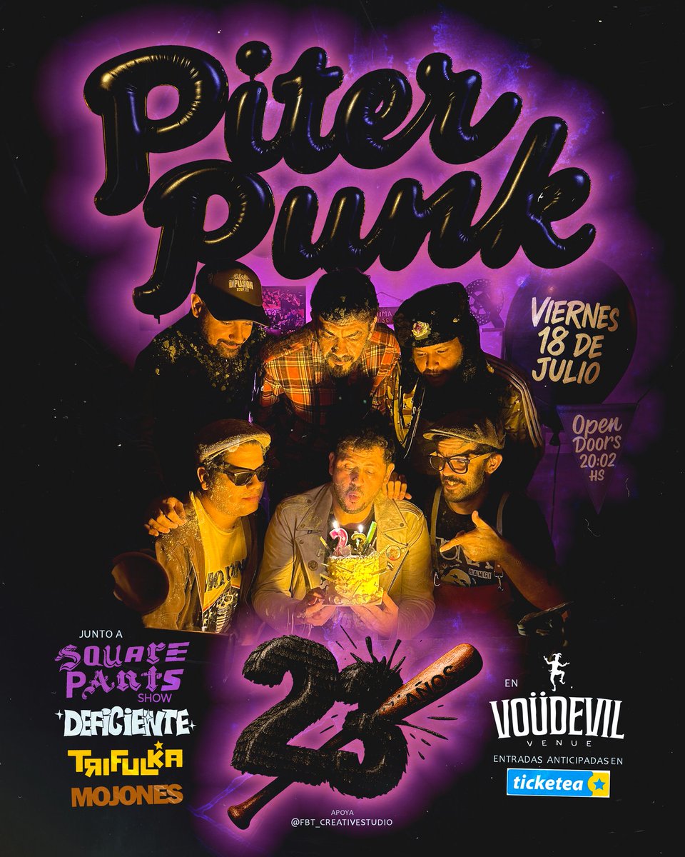 Un día como hoy pero hace 23 años, 5 adolescentes fanáticos de los Ramones daban su primer show en vivo y así arrancaba la historia del Club no tan atlético Piter Punk. Nos vemos el 18/07.