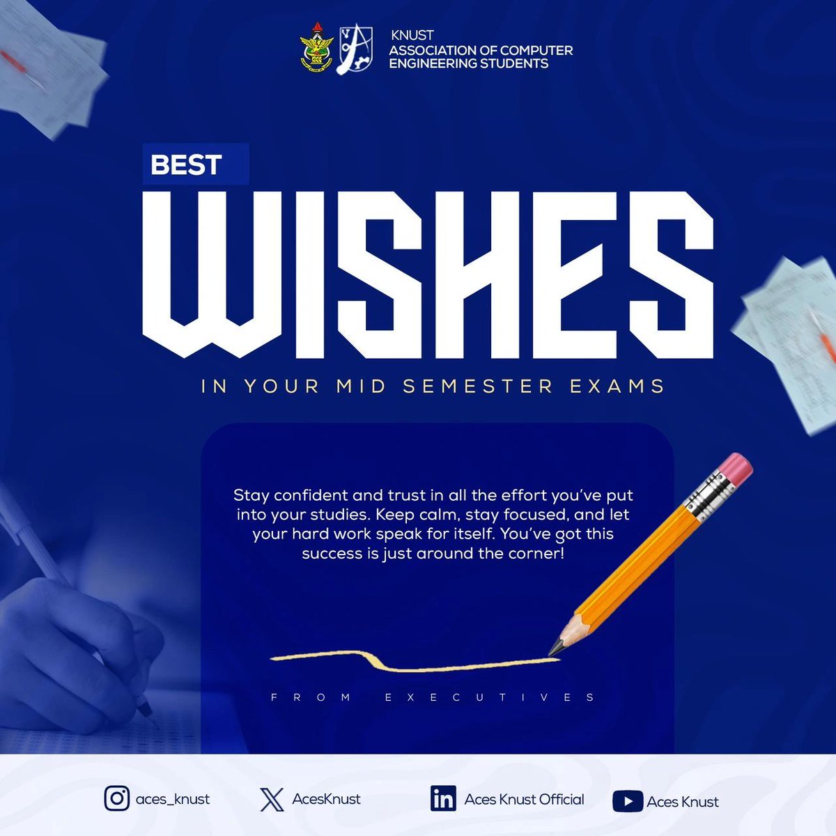 compengKNUST's tweet image. ๐Wishing all Computer and Biomedical Engineering students, sharp minds and steady hands as mid-semester exams begin this week.