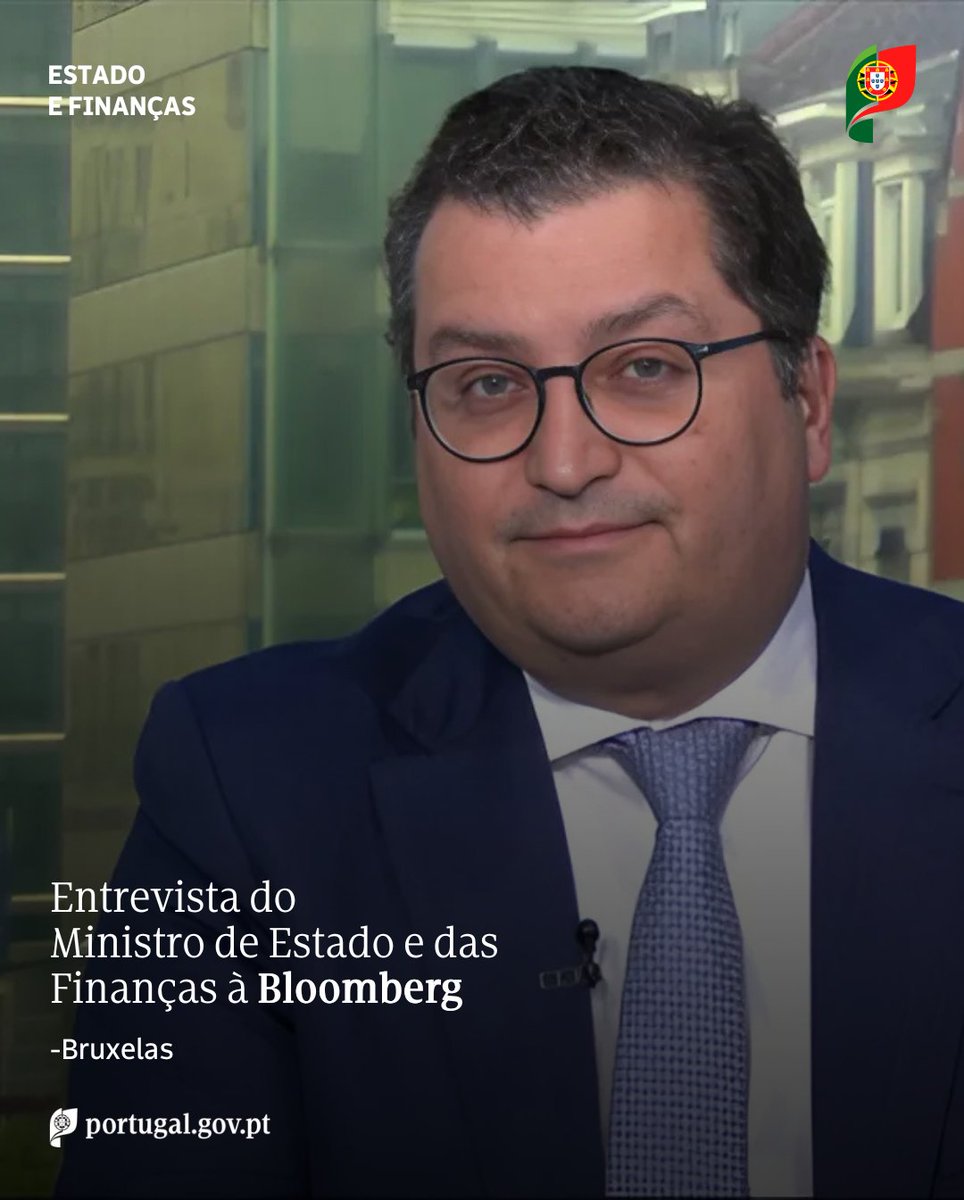 📍 O Ministro de Estado e das Finanças, Joaquim Miranda Sarmento, deu uma entrevista à Bloomberg TV e à Bloomberg Radio, à margem da reunião do Eurogrupo em Bruxelas.
🔗 Aceda à entrevista completa aqui: bloomberg.com/news/videos/20…