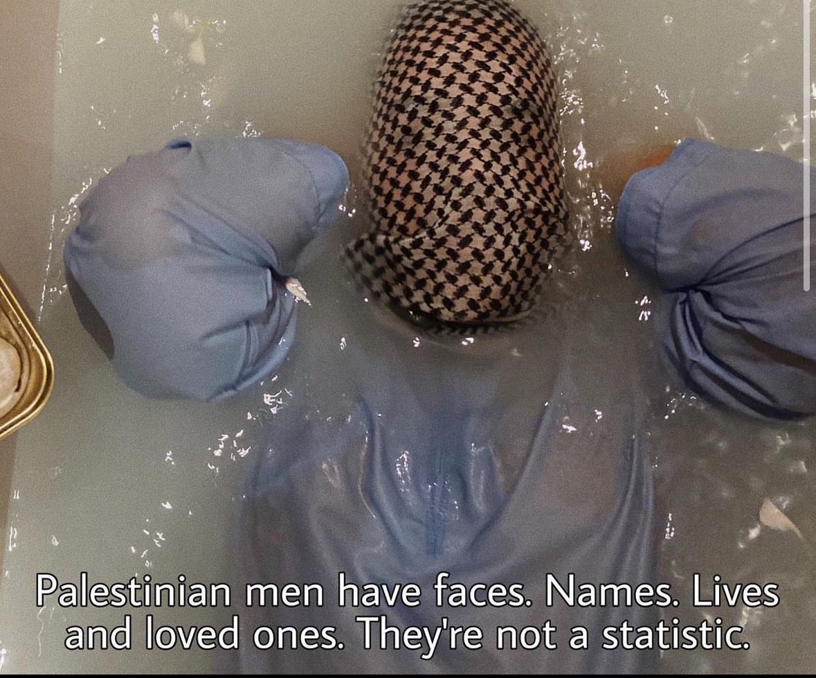 missfalsteenia's tweet image. The lives of Palestinian men matter too. ❤️🩹