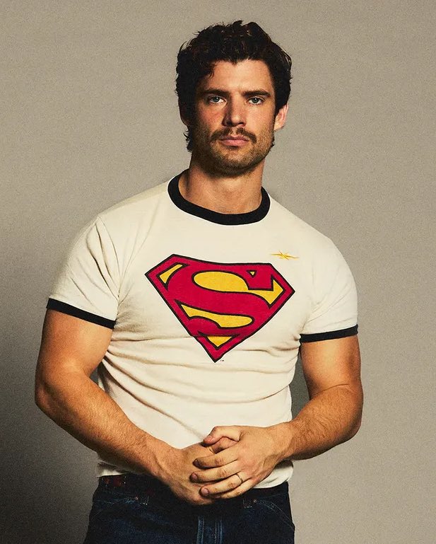 the hair. the arms. the superman shirt. david corenswet WOW