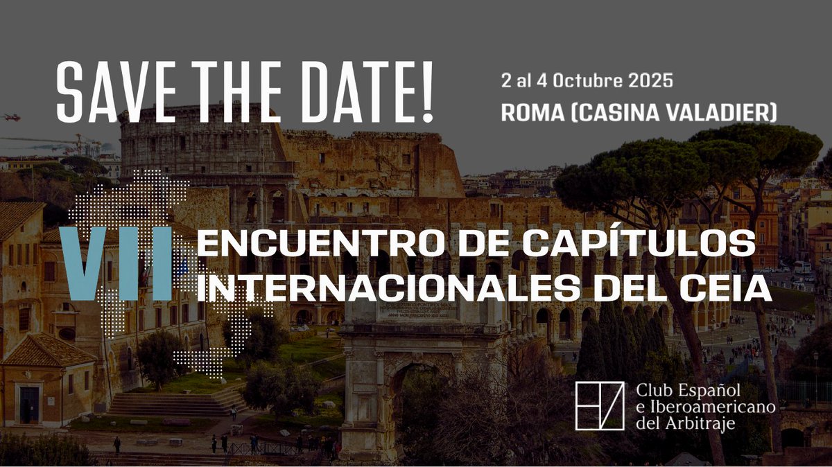 Roma no es solo historia, arte y belleza...también será el escenario del VII Encuentro de Capítulos Internacionales del CEIA

Programa
2 de octubre:Evento CEIA -40
3 de octubre:VII Encuentro de Capítulos Internacionales del CEIA
4 de octubre:Actividad cultural en la ciudad eterna