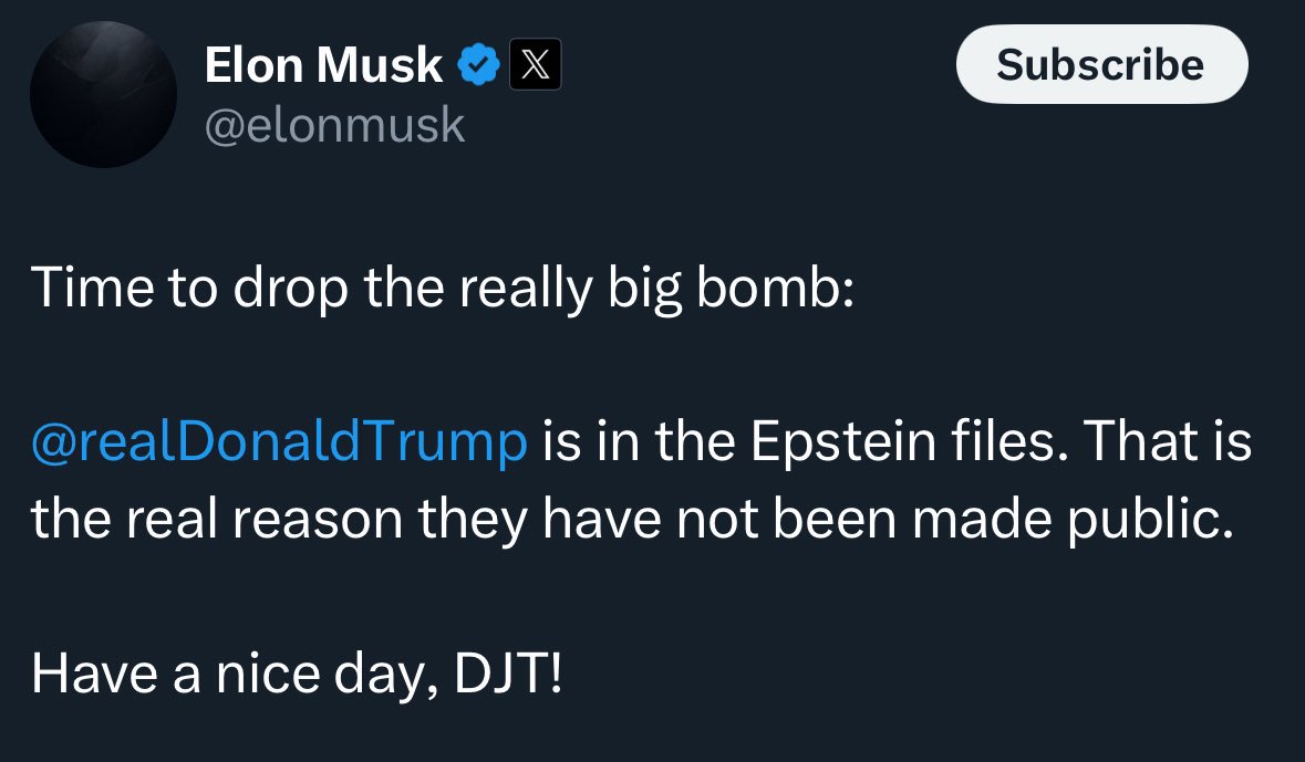 He told us.