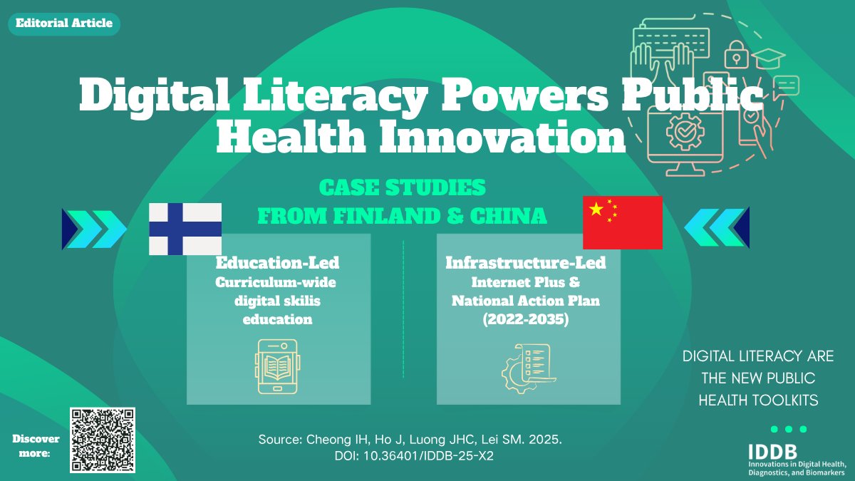 IDDB Editors (@editorsiddb) on Twitter photo 🌍 Digital literacy has been reshaping public health worldwide. Examples from China 🇨🇳 and Finland 🇫🇮 show how tech empowers inclusive health systems
👉 doi.org/10.36401/IDDB-…
#DigitalHealth #PublicHealth #HealthTech
<a href="/ZKozlakidis/">Zisis Kozlakidis</a> <a href="/InnoJournals/">Innovations Journals</a> 🌍 Digital literacy has been reshaping public health worldwide. Examples from China 🇨🇳 and Finland 🇫🇮 show how tech empowers inclusive health systems
👉 doi.org/10.36401/IDDB-…
#DigitalHealth #PublicHealth #HealthTech
<a href="/ZKozlakidis/">Zisis Kozlakidis</a> <a href="/InnoJournals/">Innovations Journals</a>