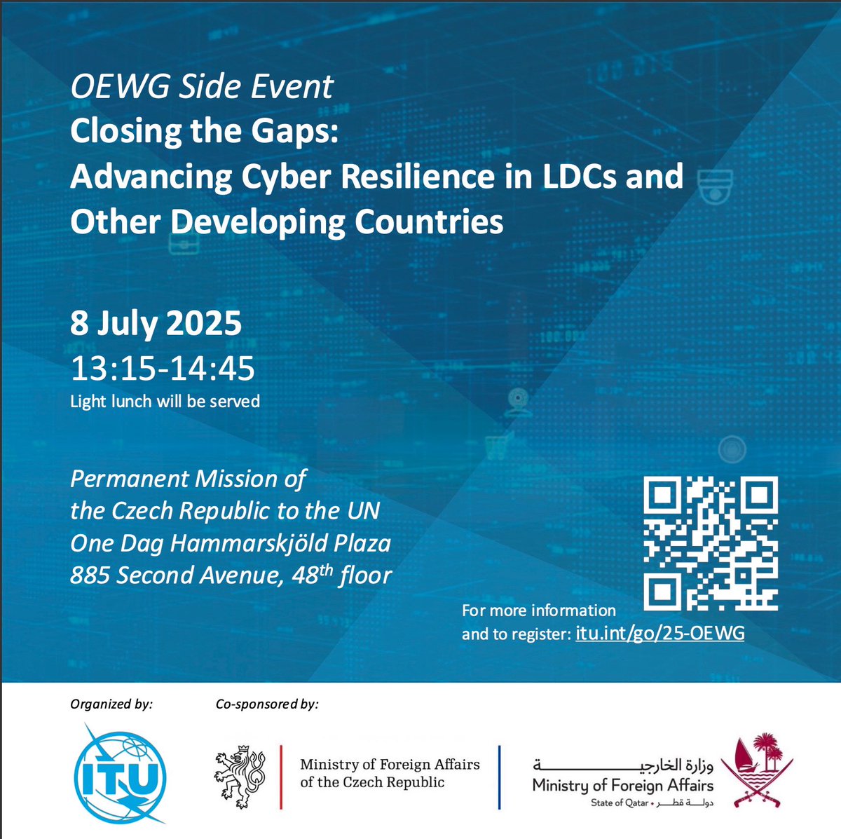 Jakub Kulhanek (@jakubkulhanek) on Twitter photo Join us tomorrow for a discussion on strengthening capacity building to address ever-evolving cybersecurity threats.
🇨🇿<a href="/CzechUNNY/">Czech UN NY Mission</a> is proud to partner with 🇶🇦<a href="/QatarAtUN/">Qatar Mission to UN 🇶🇦</a> and <a href="/ITU/">Int’l Telecommunication Union</a> for this important exchange.
With insights from both donor and beneficiary countries, we’ll share best Join us tomorrow for a discussion on strengthening capacity building to address ever-evolving cybersecurity threats.
🇨🇿<a href="/CzechUNNY/">Czech UN NY Mission</a> is proud to partner with 🇶🇦<a href="/QatarAtUN/">Qatar Mission to UN 🇶🇦</a> and <a href="/ITU/">Int’l Telecommunication Union</a> for this important exchange.
With insights from both donor and beneficiary countries, we’ll share best