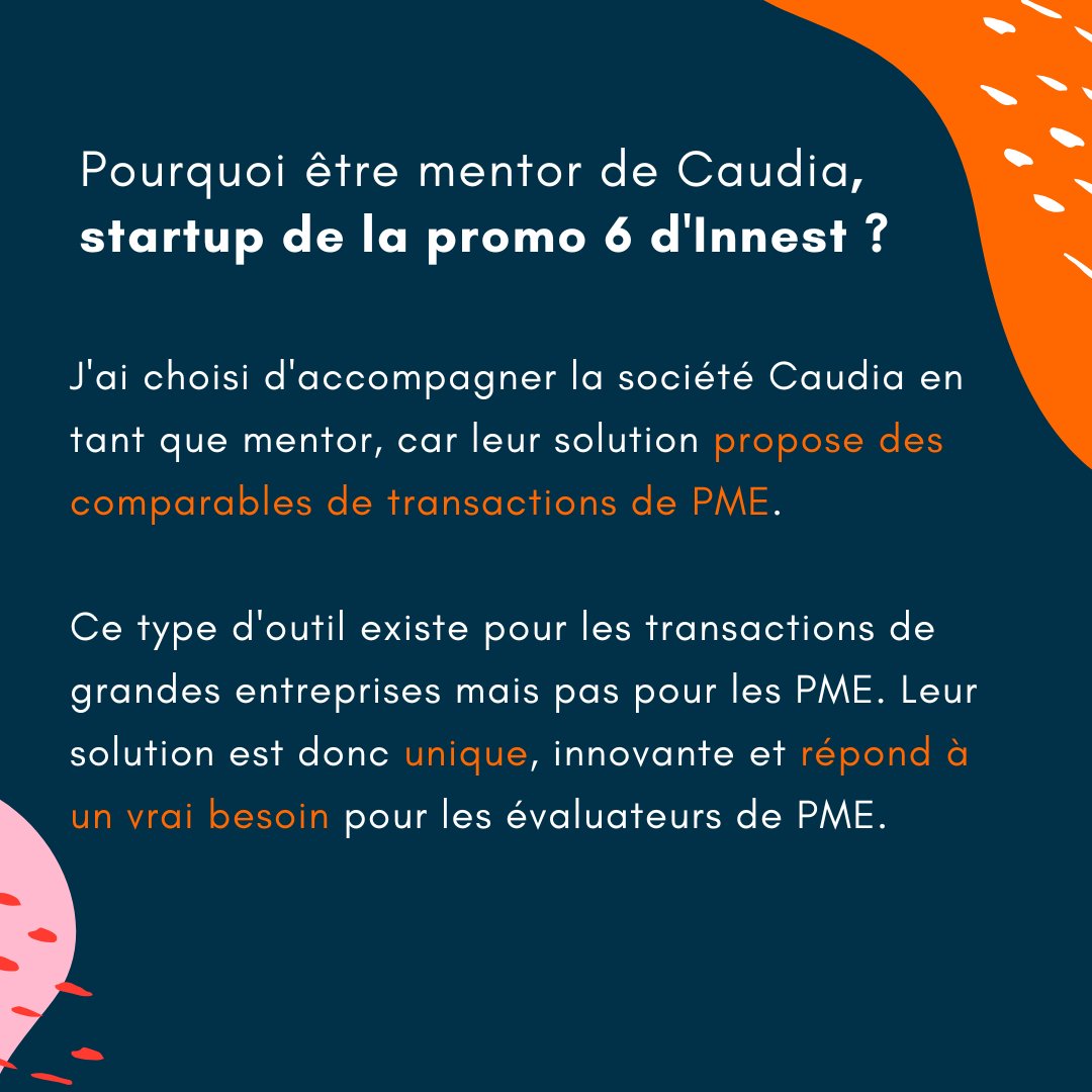Chez Innest, chaque startup est accompagnée par un expert-comptable référent.
🎯 Regard métier
🧠 Challenge produit

C’est le rôle d’Alexandre Tellier aux côtés de Caudia, qui développe des comparables de transactions de PME.

Testez la solution :form.typeform.com/to/EfoV9Bln