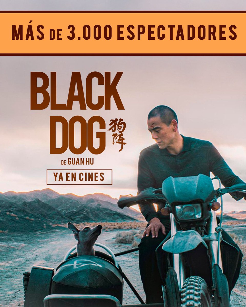 🐾 ¡#BlackDog arranca con más de 3.000 espectadores y la mejor media por copia del finde tras Jurassic World!

🎬 Número 1 en:
Cines Embajadores, Golem, Girona, Trueba, Casablanca, Cineciutat

🥈 Número 2 en:
Babel, Bilbao, Dúplex, Norte

💙 La película sigue en cartelera.