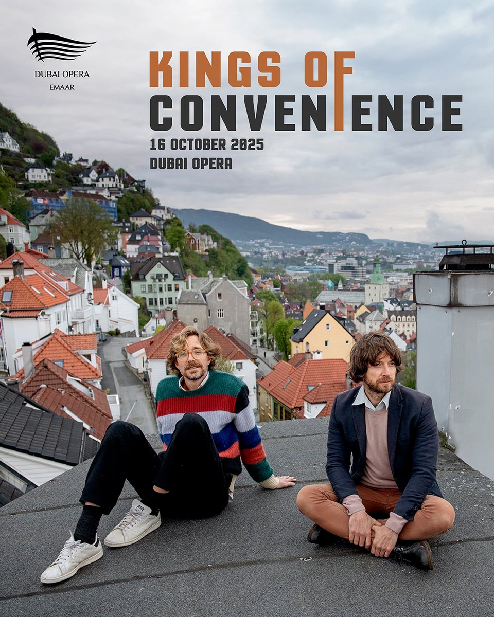DubaiOpera's tweet image. Sometimes the quietest music stays with us the longest.
Kings of Convenience make their debut at Dubai Opera with their unmistakable blend of harmony and intimacy, in a night of acoustic stillness and quiet wonder.
🎵 16 October 2025
🎫 Tickets now available.