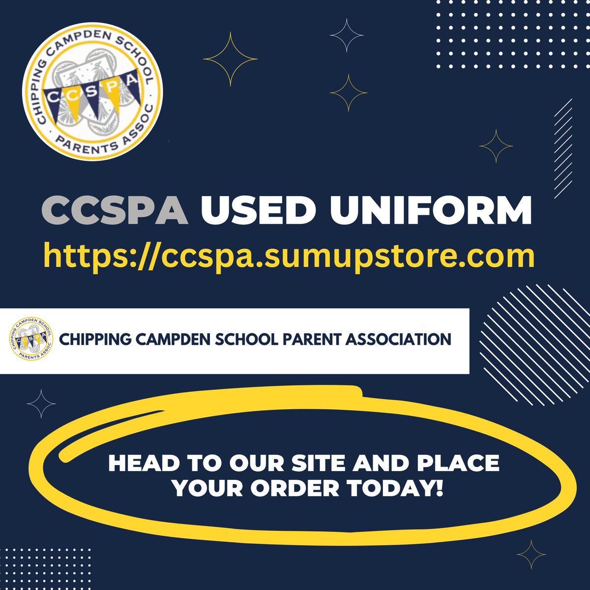 Save money and avoid waste by purchasing bargain used CCS uniforms online at: ccspa.sumupstore.com - Follow the check out instructions. Any queries email: campdenpa@gmail.com.
*We are also really grateful for any used UNIFORM DONATIONS just drop them into school office*