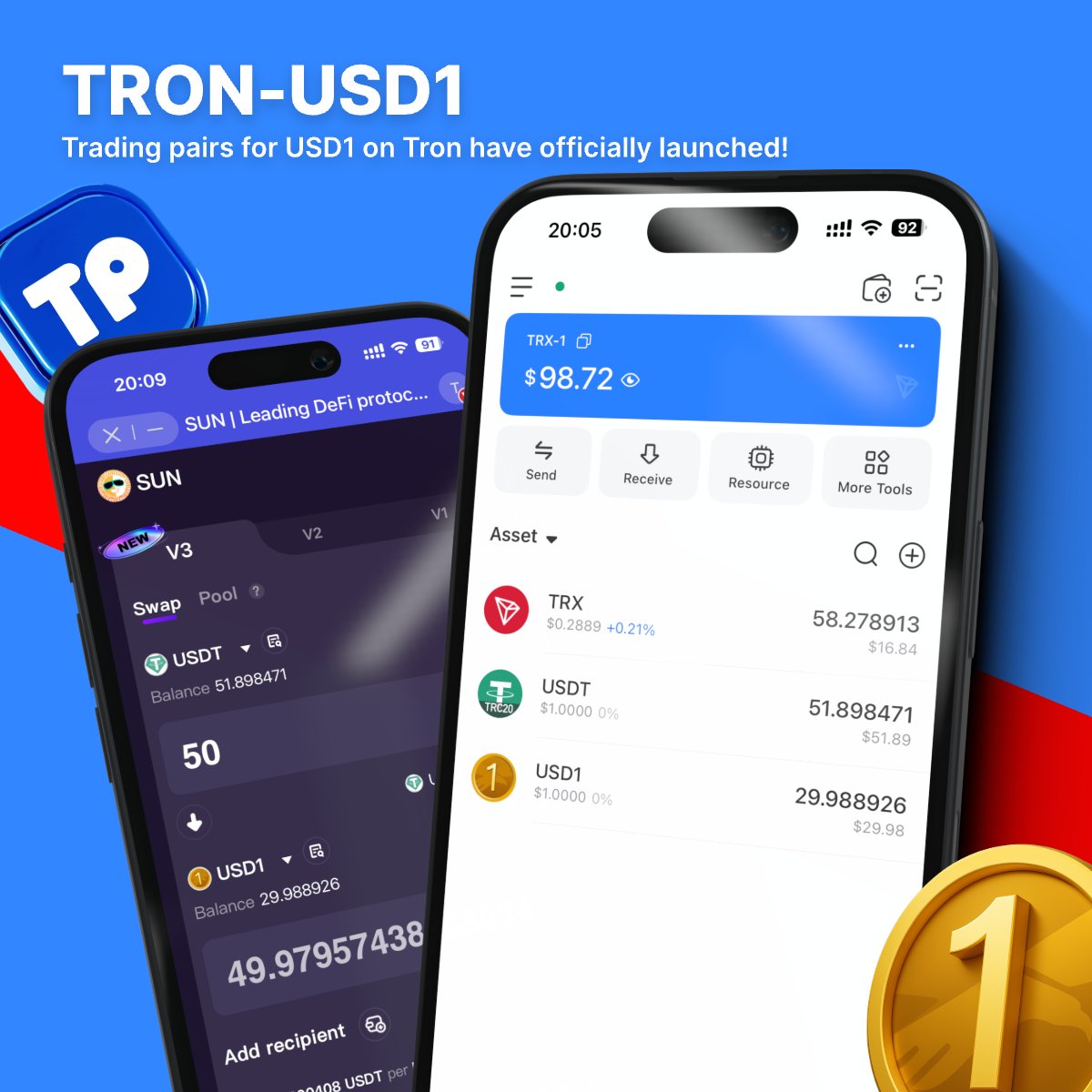 TokenPocket (@tokenpocket_tp) on Twitter photo 😎Just completed my first TRON-USD1 swap! <a href="/trondao/">TRON DAO</a>
You can now trade TRON-USD1 on <a href="/sunpumpmeme/">SunPump</a> directly through TokenPocket.
Want to swap via our Native Swap Page? Coming soon!
<a href="/worldlibertyfi/">WLFI</a> <a href="/ZachWitkoff/">Zach Witkoff</a> <a href="/EricTrump/">Eric Trump</a> <a href="/justinsuntron/">H.E. Justin Sun 🍌</a> #StablecoinWallet 😎Just completed my first TRON-USD1 swap! <a href="/trondao/">TRON DAO</a>
You can now trade TRON-USD1 on <a href="/sunpumpmeme/">SunPump</a> directly through TokenPocket.
Want to swap via our Native Swap Page? Coming soon!
<a href="/worldlibertyfi/">WLFI</a> <a href="/ZachWitkoff/">Zach Witkoff</a> <a href="/EricTrump/">Eric Trump</a> <a href="/justinsuntron/">H.E. Justin Sun 🍌</a> #StablecoinWallet