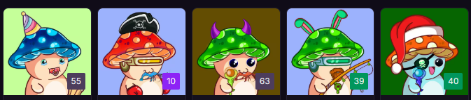 I minted these 5 specimens last night on <a href="/HoodedHub/">Hooded Hub</a>, the smoothest and quickest launchpad on <a href="/AbstractChain/">Abstract</a> 

Get these adorable mushrooms while they're up for grabs before they're all gone!