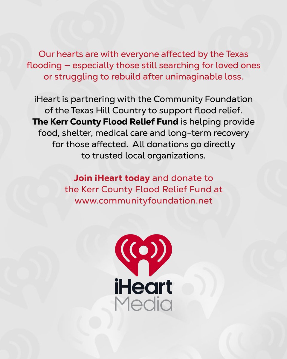 Our hearts are with everyone affected by the Texas flooding. 🙏 

Join us in supporting recovery efforts through the Kerr County Flood Relief Fund: communityfoundation.net