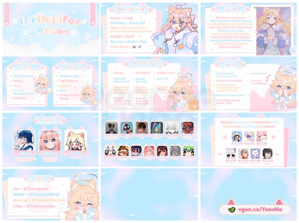 yeoonnaaa's tweet image. I&apos;m in charge of making 2.0 debut slides for @TheHapiFox ☁️💌. It was a joy to work on this project.

You can commission a design like this on my VGen page: vgen.co/YeonNa

#VGenComm #VGenOpen