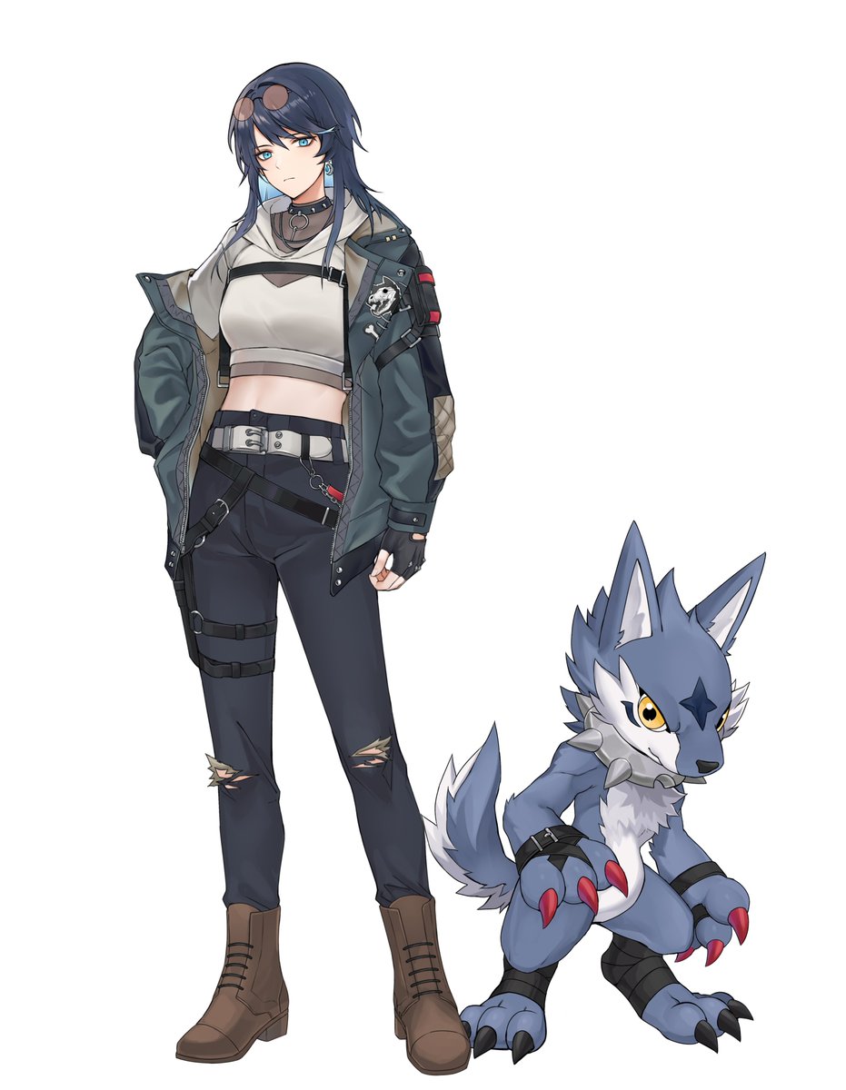 my tamer oc and her digimon partner