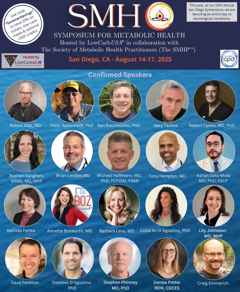 If you believe chronic disease is not a life sentence…

If you're tired of watching patients get worse on standard care…

If you want tools, evidence, and a community to do things differently—The 10th Annual San Diego Symposium for Metabolic Health is for you... Aug 14–17

Last