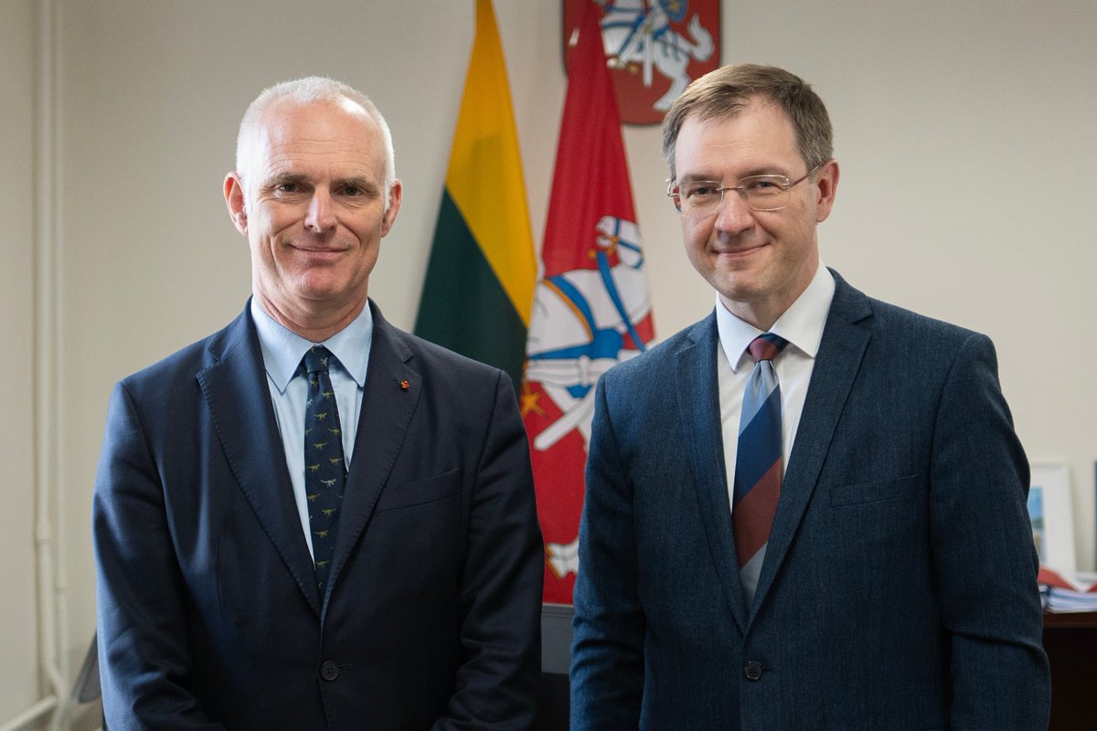 Lithuanian MOD 🇱🇹 (@lithuanian_mod) on Twitter photo 🇱🇹 Vice Minister of National Defence @KarolisAleksa met with <a href="/eu_enlargement_/">EU Enlargement & Eastern Neighbourhood 🇪🇺</a> Deputy Director-General <a href="/EuMordue/">Simon Mordue</a> to discuss the effectiveness of assistance tools for 🇺🇦
Enhancing joint efforts for Ukraine’s resilience remains our key priority 🤝 🇱🇹 Vice Minister of National Defence @KarolisAleksa met with <a href="/eu_enlargement_/">EU Enlargement & Eastern Neighbourhood 🇪🇺</a> Deputy Director-General <a href="/EuMordue/">Simon Mordue</a> to discuss the effectiveness of assistance tools for 🇺🇦
Enhancing joint efforts for Ukraine’s resilience remains our key priority 🤝