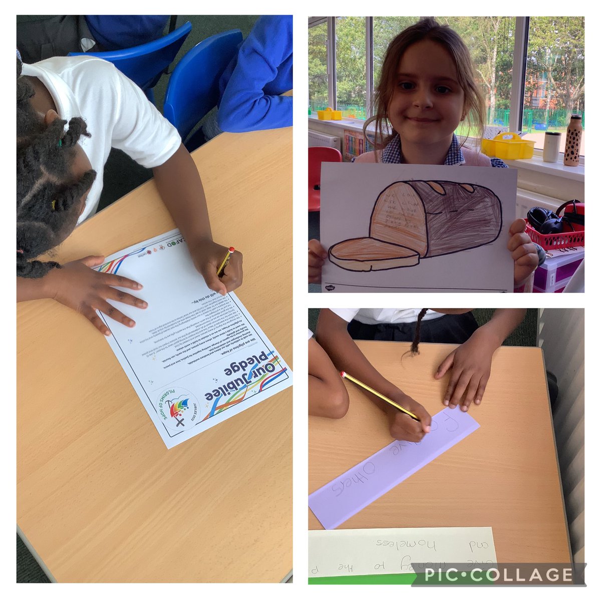 ChadPrimary's tweet image. In Year 2 on Friday, we have looked at how we can be kind and work for the common good. We wrote our own pledges based on Catholic Social Teaching and we looked at the Feeding of the 5000 and good deeds we can do. @CAFODSchools #JubileePledgeDay