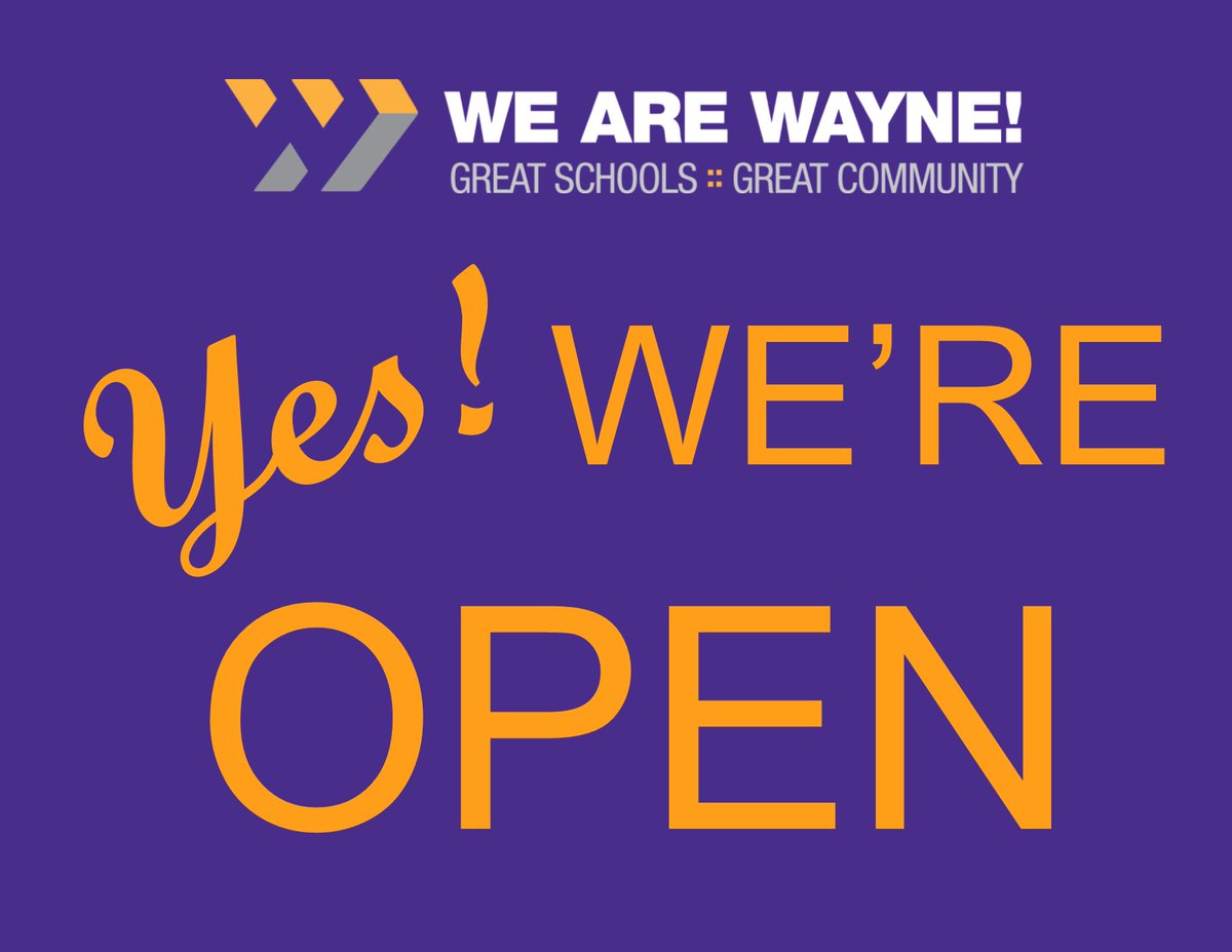 All M.S.D. of Wayne Township schools and offices are open. We will continue to observe our summer hours of Monday-Thursday, 7 a.m. - 4:30 p.m. and Friday, 7 - 11 a.m.