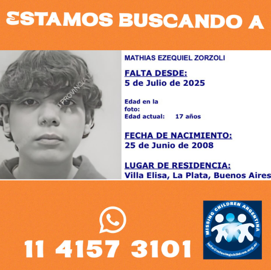Hechosanderecho's tweet photo. 🚨ATENCIÓN
#LaPlata 
Desesperada búsqueda de Mathias Zorzoli, de 17 años