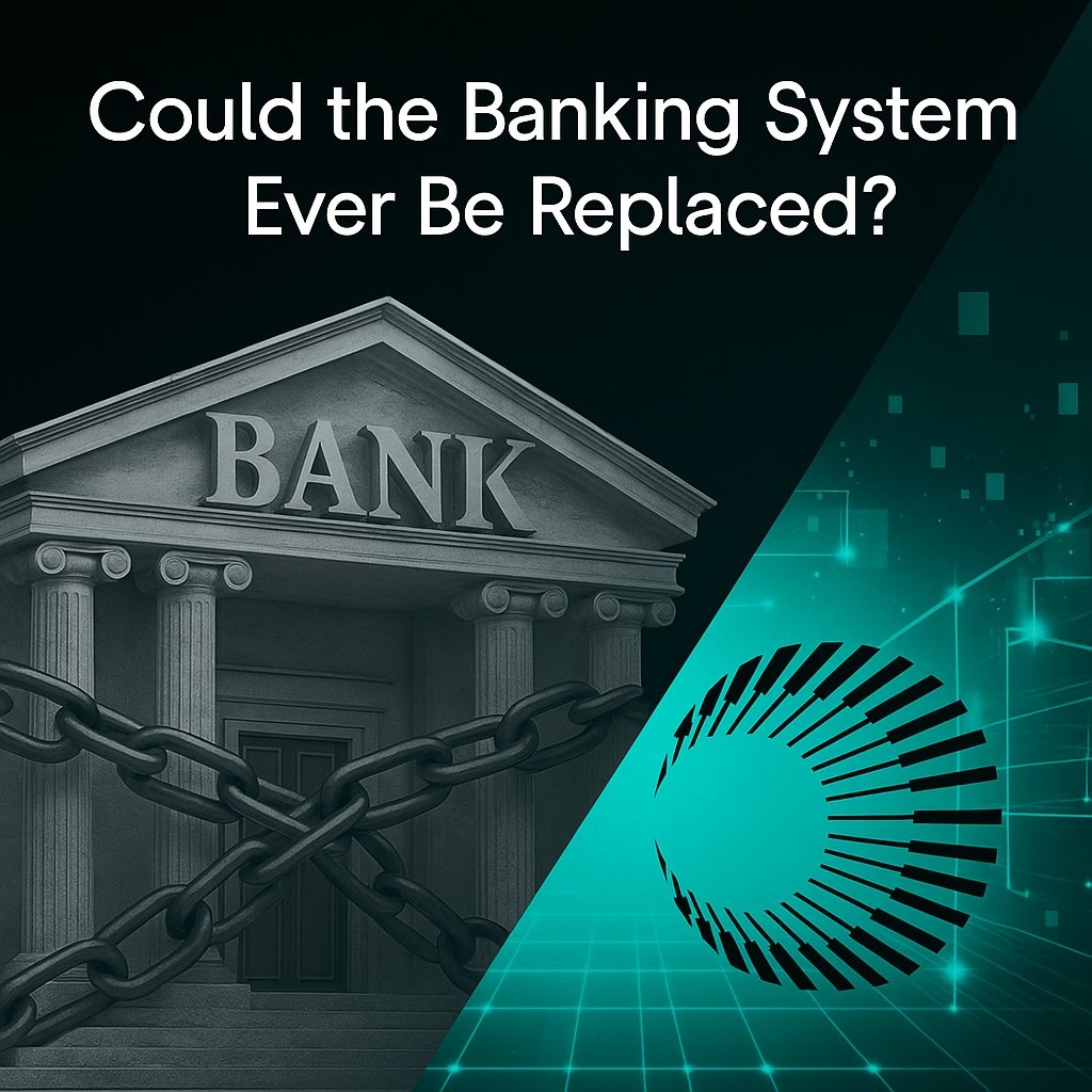 Could the banking system ever be replaced? 

Check out <a href="/PlasmaFDN/">Plasma</a>. They are building a blockchain for stablecoins!  Key features:
• Free USDT transfers
• Bitcoin sidechain with EVM compatibility
• Thousands of transactions per second
• Secure BTC bridge