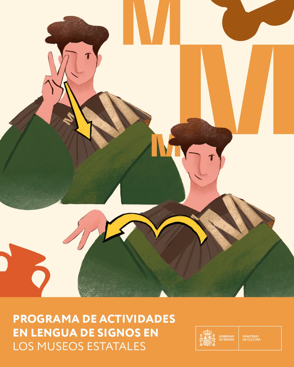 Museos Estatales (@museosestatales) on Twitter photo Arranca la programación de los #MuseosEstatales con interpretación en Lengua de Signos!
Visitas guiadas, talleres familiares, visitas teatralizadas, cuentacuentos...
🔜Toda la programación a partir de mañana en nuestra web!
🧐Estad atentos a nuestros canales!
<a href="/culturagob/">Ministerio de Cultura</a> Arranca la programación de los #MuseosEstatales con interpretación en Lengua de Signos!
Visitas guiadas, talleres familiares, visitas teatralizadas, cuentacuentos...
🔜Toda la programación a partir de mañana en nuestra web!
🧐Estad atentos a nuestros canales!
<a href="/culturagob/">Ministerio de Cultura</a>